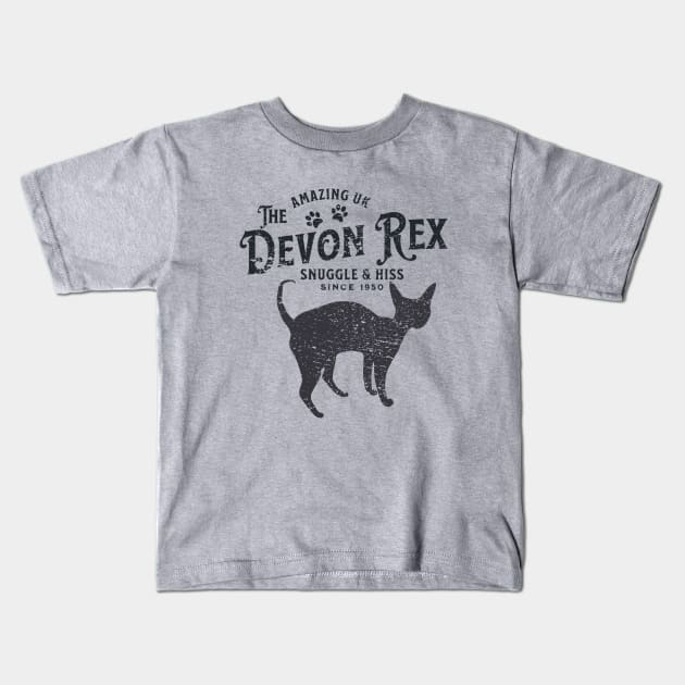 Devon Rex Cat Lover Kids T-Shirt by Nice Surprise